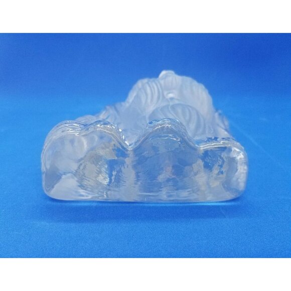 Viking Dalzell Yorkshire Terrier Yorkie Frosted Clear Glass Dog Paperweight - Picture 5 of 6
